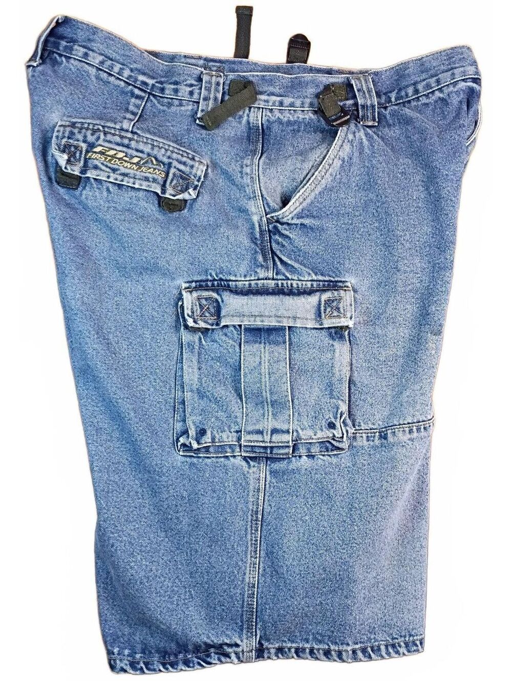 VINTAGE FIRST DOWN DENIM SHORTS RETRO Y2K LOOSE FIT BAGGY SIZE 38